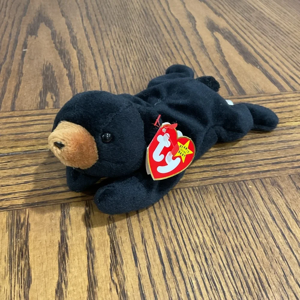 Ty Beanie Babies Plush Bear Trio: Koala Mel, Blackie & Cubbie